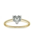 thumbnail image 1 of 1.00 T.C.W Heart Shape Natural Diamond Latest Design Solitaire Wedding Ring for Ladies Solid 14K Yellow Gold Size 8, 1 of 6