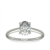 1.00 T.C.W New Design Solitaire Oval Cut Natural Diamond Bridal Ring for Women Solid 14K White Gold Size 7 Fine Jewelry by Diamond-Capitals