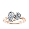 thumbnail image 1 of 1.00 T.C.W Oval & Pear Shape Natural Diamond Latest Design Wedding Band for Ladies Solid 14K Rose Gold Size 8, 1 of 8