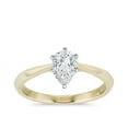 thumbnail image 1 of 1.00 T.C.W Pear Shaped Real Diamond New Design Solitaire Wedding Ring for Women Solid 18K Yellow Gold Size 3.5, 1 of 6