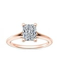 thumbnail image 1 of 1.00 T.C.W Radiant Shape Natural Diamond Latest Design Solitaire Wedding Ring for Women Solid 18K Rose Gold Size 8, 1 of 8