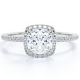 thumbnail image 1 of 1.00 TCW Cushion Cut Halo Engagement Ring 925 Sterling Silver, 1 of 4