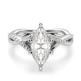 thumbnail image 1 of 1.00 TCW Marquise Cut Twisted Engagement Ring 14K White Gold, 1 of 3