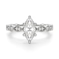 thumbnail image 1 of 1.00 TCW Marquise Cut Vintage Engagement Ring 18K White Gold, 1 of 3