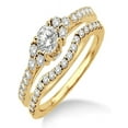 thumbnail image 1 of 1.00 carat Bridal set with Round Cut diamond in 10k Yellow Gold, 1 of 2