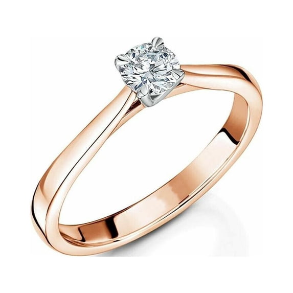 1.00 ct Round Cut Solitaire Engagement Ring 18K White Gold Plated Promise Ring Wedding Jewelry Valentine Gift for Her , Anniversary Ring , Wedding Ring