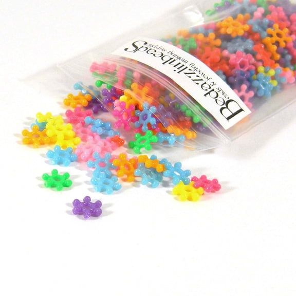 1,000 BdBeads Plastic Acrylic 8mm Flat Round Beaded Rondelle Spacer Beads 2mm Thick Assorted Colors