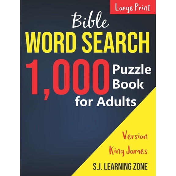 1,000: Bible Word Search Puzzle Book for Adults: King James Version (Large Print) (Paperback)(Large Print)