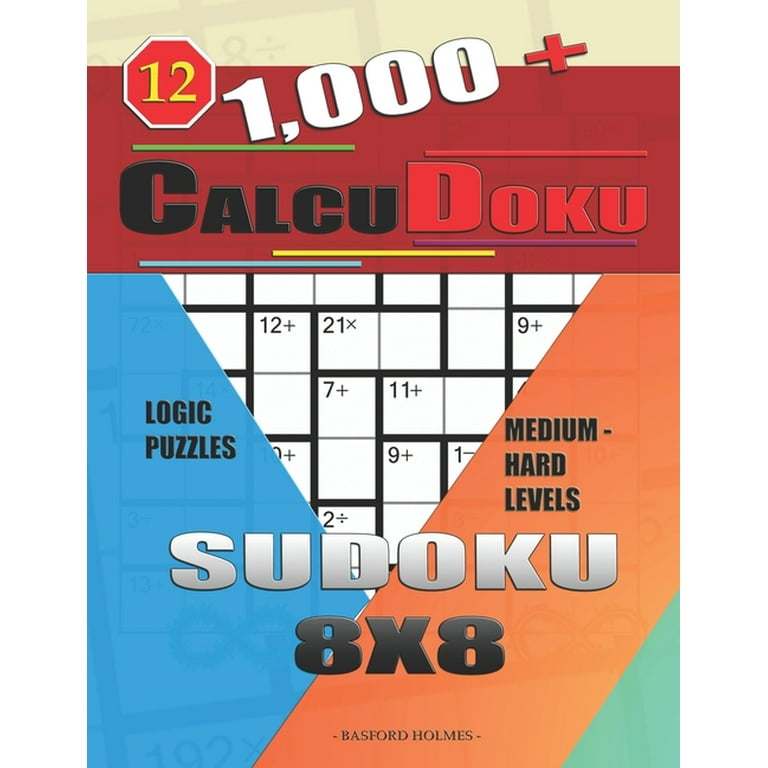 1,000 + Calcudoku sudoku 8x8: Logic puzzles medium - hard levels