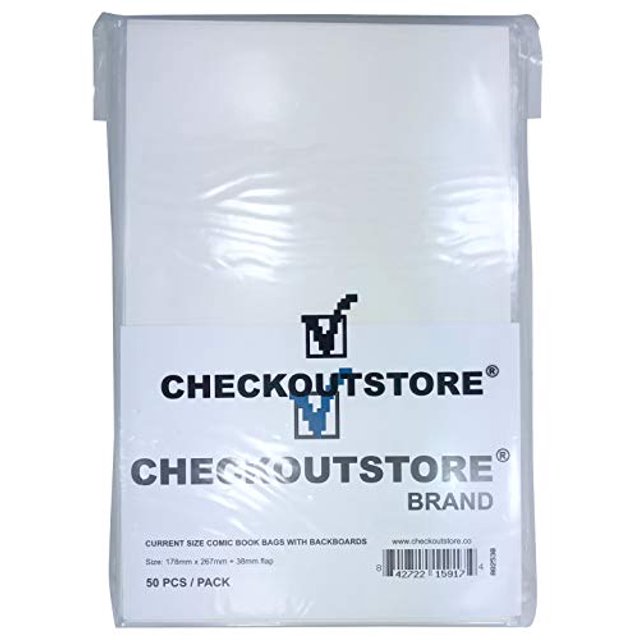1,000 CheckOutStore Crystal Clear Current Age Thick Comic Book Bags/w