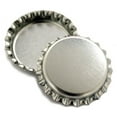 thumbnail image 1 of 1,000 Chrome Bottle Caps New Silver Bottlecaps Colored LINERLESS, 1 of 1