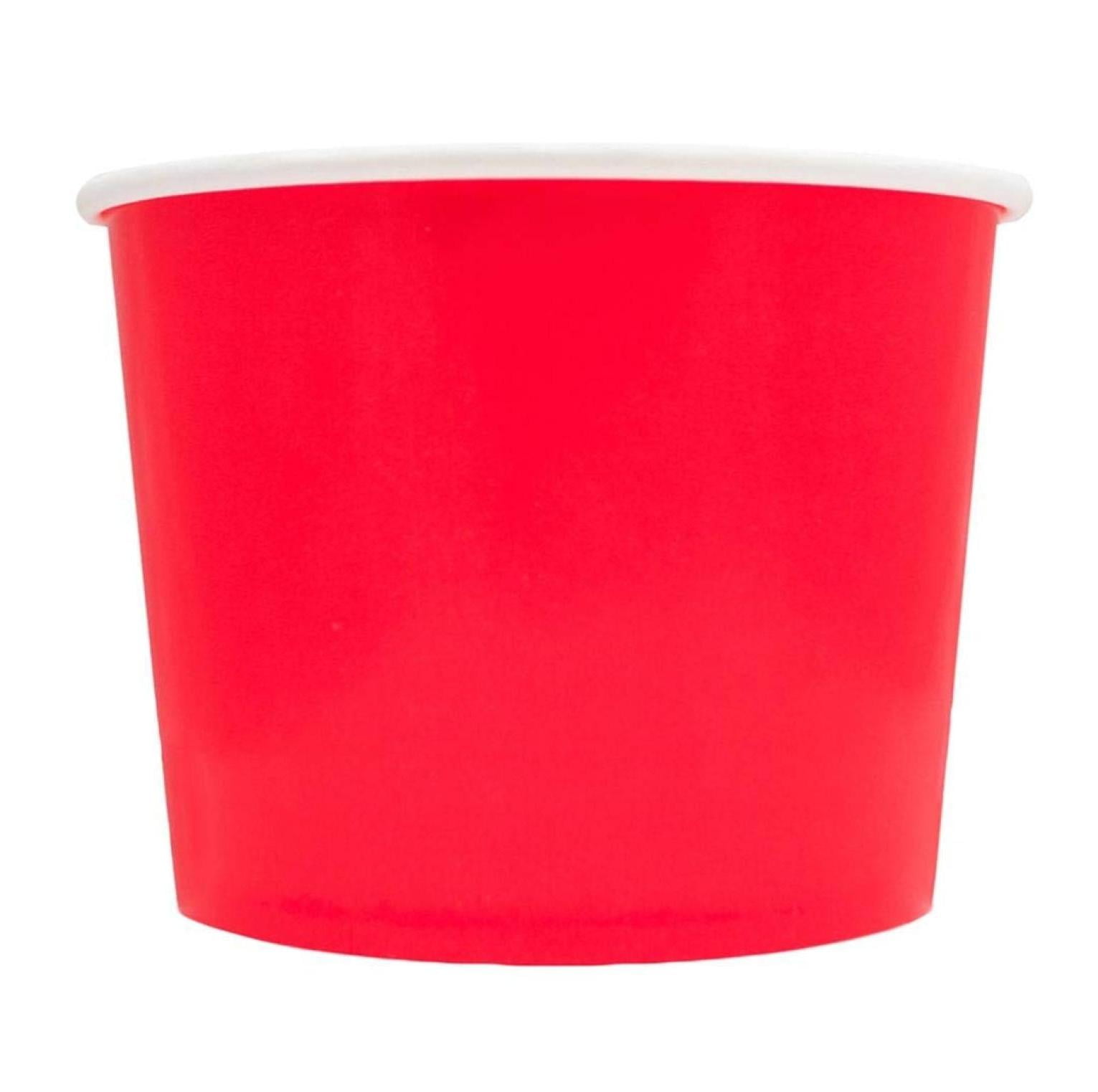 [1,000 Count Red Disposable Ice Cream Bowls 16 oz Paper Ice Cream