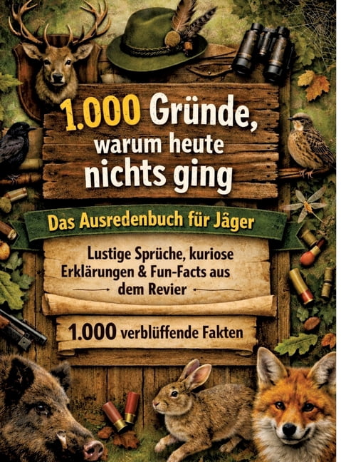 1.000 GrÃ¼nde, warum heute nichts ging: Das Ausredenbuch fÃ¼r JÃ¤ger: lustige SprÃ¼che, kuriose ErklÃ¤rungen & Fun-Facts aus , (Hardcover)