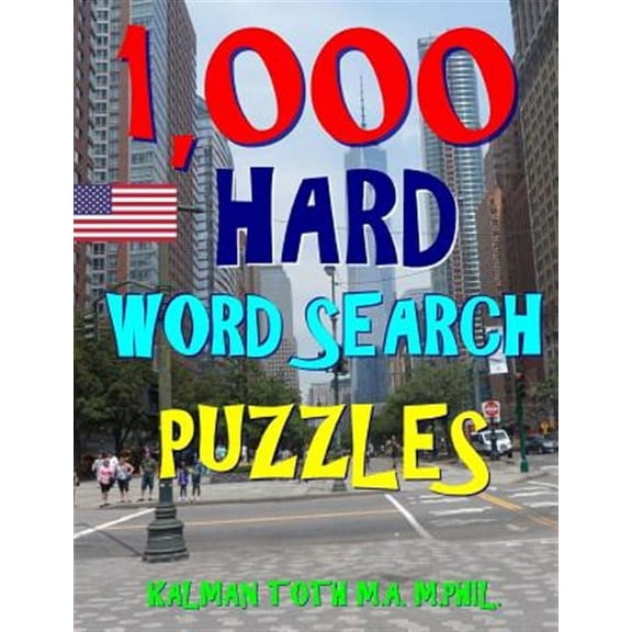 1,000 Hard Word Search Puzzles: Fun Way to Improve IQ & Memory (Paperback)