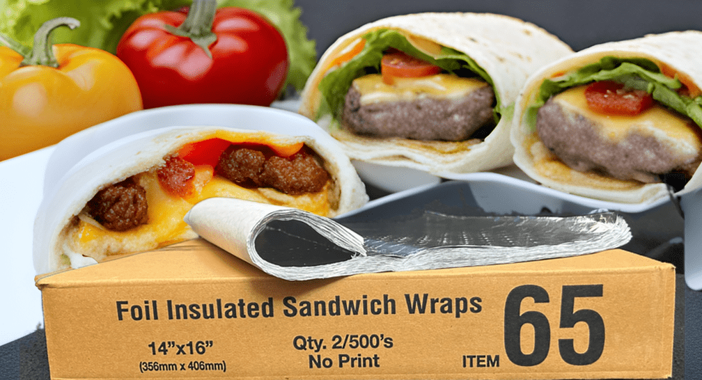 1,000 Insulated Cushion Foil Paper Sandwich Wrap 14" x 16", Two (2) Bundles of 500 Wraps Each