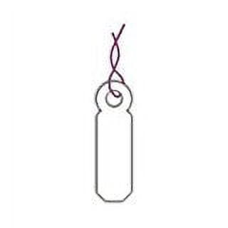1,000 Jewelry Tags, White with Burgundy String, .25 (1/4) X 875 (7/8) JT1780WH