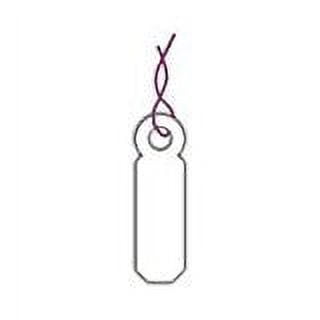 1,000 Jewelry Tags, White with Burgundy String, .25 (1/4) X 875 (7/8) JT1780WH