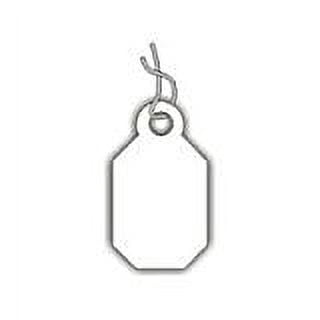 1,000 Jewelry Tags, White with Burgundy String, .5 (1/2) X 875 (7/8) JT1720WH