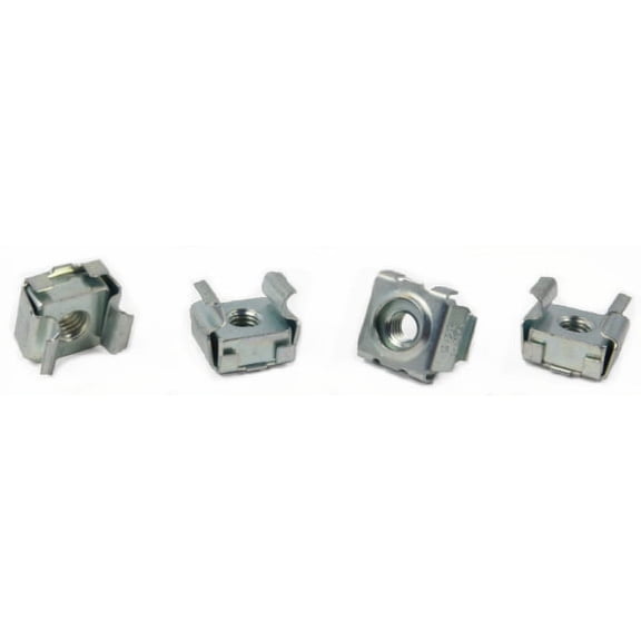 1,000 PC LOT M6-1.0 Rack Mounting Cage Nuts / Steel / Zinc - 1000 Piece Carton