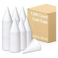 (1,000 Pack) 4.25 Oz Cone Cups, Paper Disposable Cups for Snow Cones