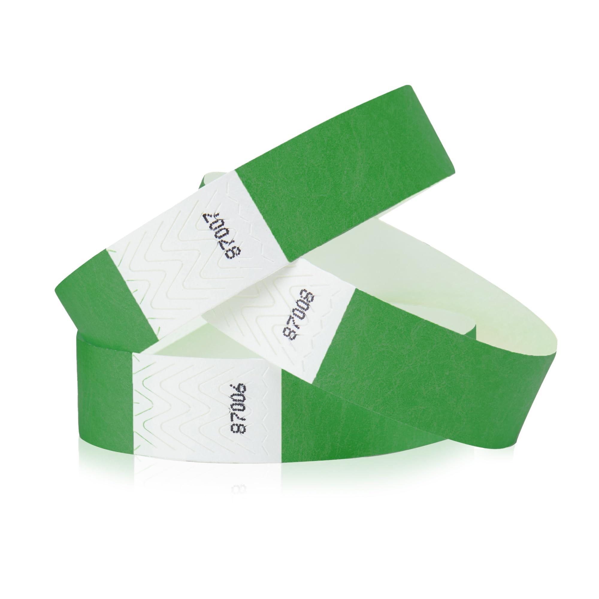1,000 WristCo Kelly Green Tyvek Wristbands for Events Comfortable