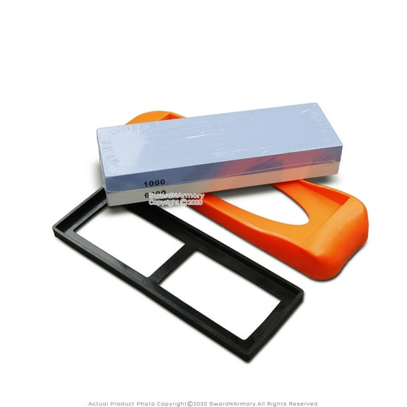 1,000 and 6,000 Grits Ryujin Whetstone Knife and Katana Sharpening Double-Sided & Base