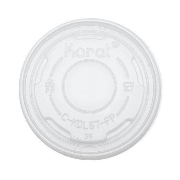 [1,000 ct] Karat 5 oz Food Container Lids | Flat, PP, 87 mm