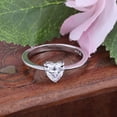 thumbnail image 1 of 1.00CT Simulated Diamond Heart Cut Solitaire Women's Engagement Ring 14K White Gold Plated 925 Silver, 1 of 4