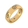 thumbnail image 1 of 1.00Ct Round Brilliant Cut Natural Diamond Domed Anniversary Wedding Eternity Band Ring 14k Gold GH SI1, 1 of 3