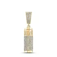 thumbnail image 1 of 1.00Ct Round Cut Lab Created Diamond Urn Cylinder Charm Pendant in 14K Yellow Gold Plated, 1 of 2