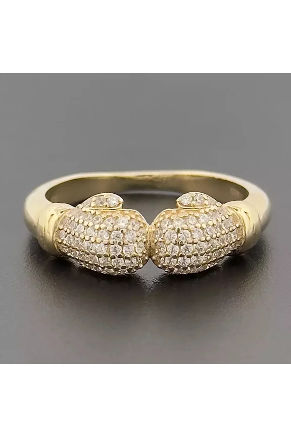 1.00Ct Round Cut Simulated Diamond Unique Charn Men's Ring 14k Yellow Gold Plated 925 Silver