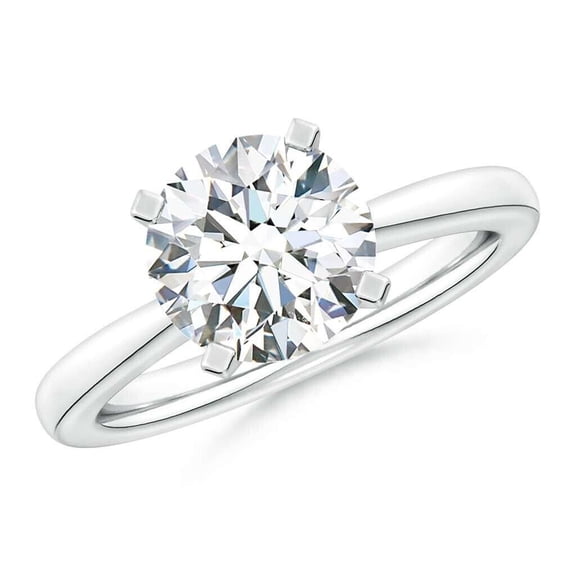 1.00Ctw Natural Diamond E-F VS Round Solitaire Ring 14K Solid White Gold With EGL Certified