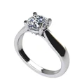 thumbnail image 1 of 1.00ct Round Cut Lucita Solitaire Simulated Diamond Wedding Engagement Ring 14K Gold-6.5mm-Size 8, 1 of 7