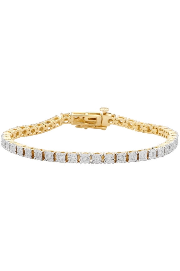 1.00ct Tdw Round White Diamond Yellow Go