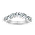 thumbnail image 1 of 1.00ctw Chevron Diamond Wedding Band in 14K White Gold, 1 of 3