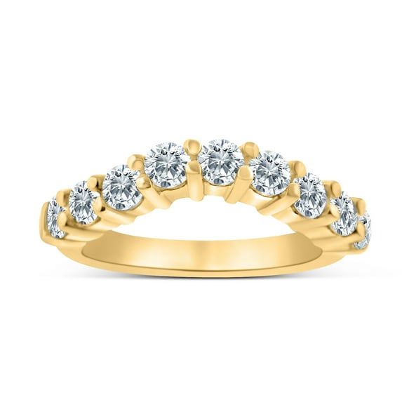 1.00ctw Chevron Diamond Wedding Band in 14K Yellow Gold