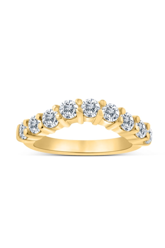 1.00ctw Chevron Diamond Wedding Band in 14K Yellow Gold
