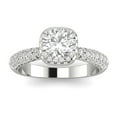 thumbnail image 1 of 1.00ctw Diamond Halo Engagement Ring in 10k  White Gold, 1 of 4