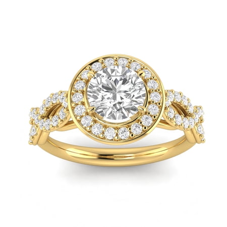 1.00ctw Diamond Infinity Engagement Ring in 14k Yellow Gold