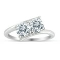 thumbnail image 1 of 1.00ctw Diamond Two Stone Solitaire Engagement Ring in 14k  White Gold, 1 of 3