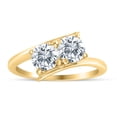 thumbnail image 1 of 1.00ctw Diamond Two Stone Solitaire Engagement Ring in 14k  Yellow Gold, 1 of 3