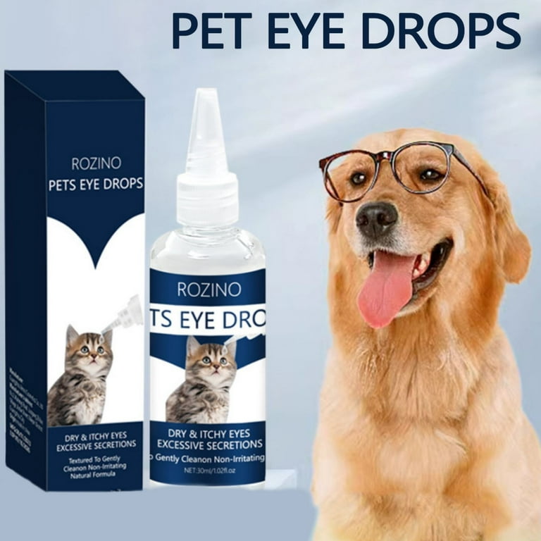1.02 fl.oz Eye Rinse for Pets Dogs Eyes Drops Gentle Formula to Soothe Irritated Eyes and Prevent Tear Stains Eye Drops for Cats