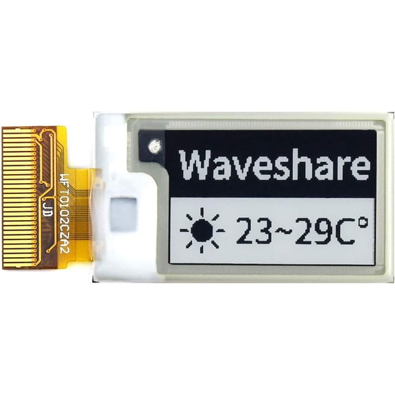 1.02inch E-Ink Raw Display Compatible with 4B/3B+/3B/2B/B+/A+/Zero/Zero W/WH/Zero 2W Series Boards 12880 Resolution with SPI Interface Without PCB Supports Partial Refresh