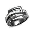 thumbnail image 1 of 1.04 Ct Princess Cut Light Black Stainless Steel Fashion Ring Women's Size 10, 1 of 5