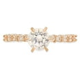 thumbnail image 1 of 1.05 ct Brilliant Round Cut Genuine Cultured Diamond SI1-SI2 G-H 14K Yellow Gold Promise Wedding Statement Engagement Designer Ring size 5.5, 1 of 7