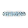 thumbnail image 1 of 1.05 ct Brilliant Round Cut Natural Swiss Blue Topaz 18K White Gold Band SZ 4.25, 1 of 6