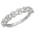 thumbnail image 1 of 1.05 ct Brilliant Round Cut Real Genuine Natural Diamond VS1-VS2 J-K Solid Real 18K White Gold Engagement Designer Art Deco Dainty Promise Wedding BW/ size 5, 1 of 7