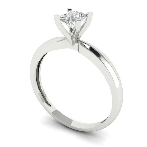 1.05ct Round Cut Clear Moissanite 18k Pink Rose Gold Engraving Statement Bridal Wedding Designer Ring Size 7.25