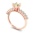 thumbnail image 1 of 1.05ct round cut brown natural morganite 18k rose gold Bridal Wedding Engagement Promise Anniversary Ring for Women size 9.75, 1 of 7