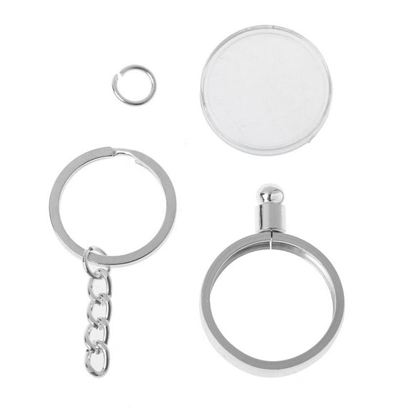 1.06" Commemorative Coin Holder Keyring Medallion or Chip Keychain for Supplies
